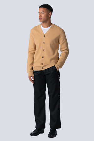 Milo Strik Cardigan - Sand