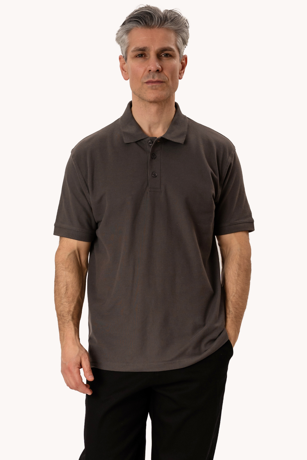 Basic Polo - Mørke Grå