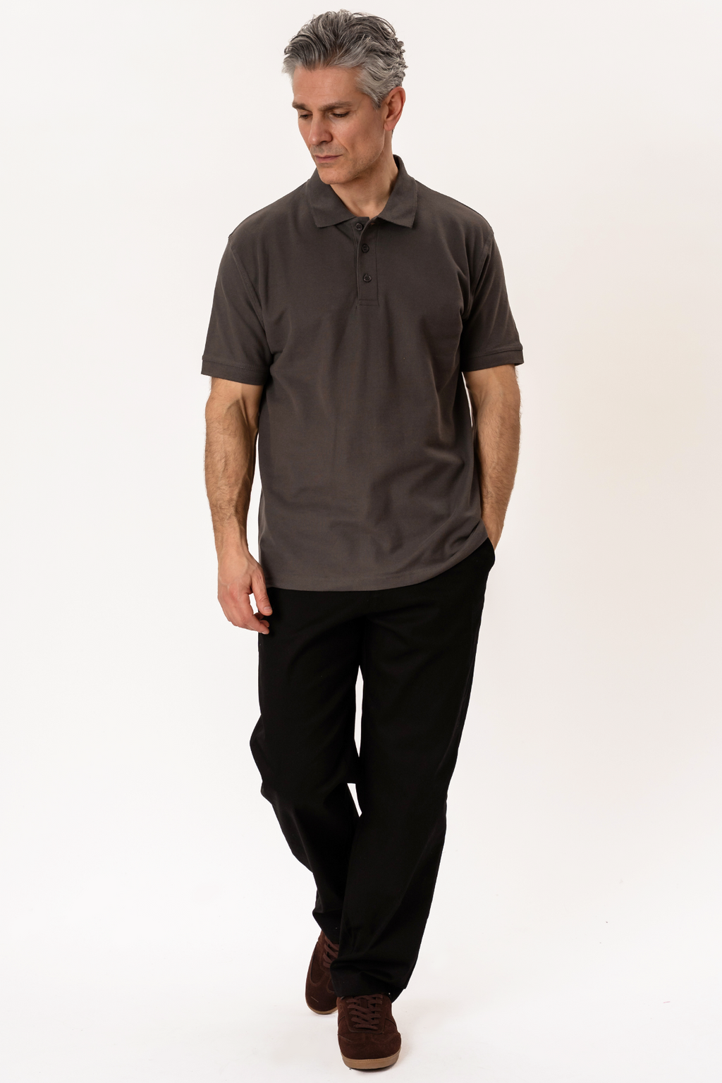 Basic Polo - Mørke Grå