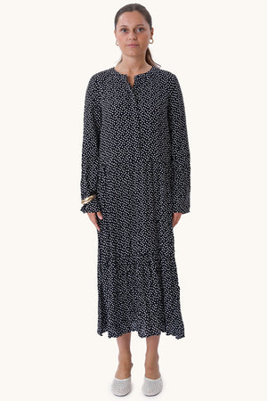 Anna langærmet kjole - Sort