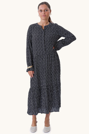 Anna langærmet kjole - Sort