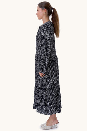 Anna langærmet kjole - Sort