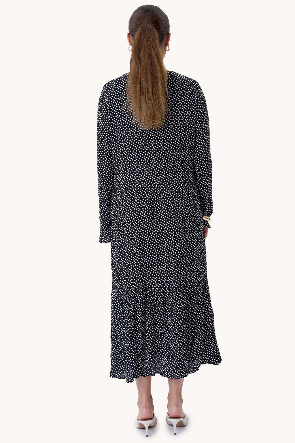 Anna langærmet kjole - Sort