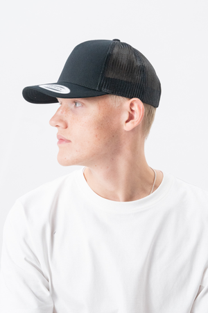 Retro Trucker Cap - Black