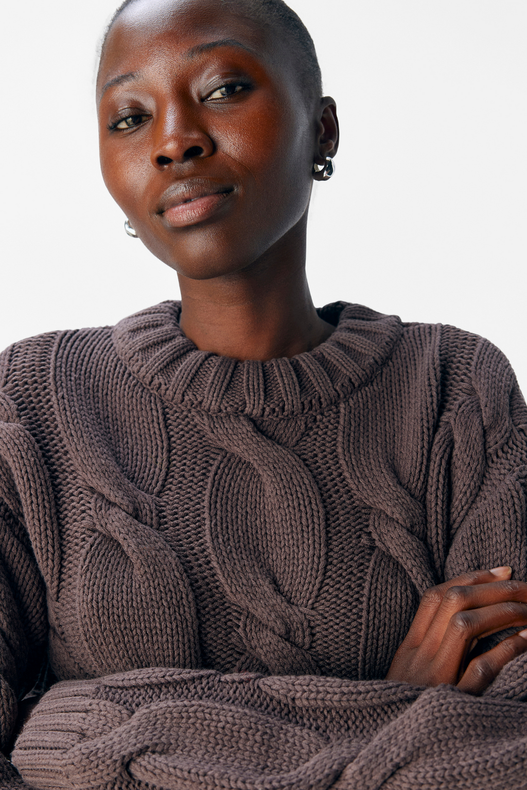 Bay Striktrøje - Sælbrun