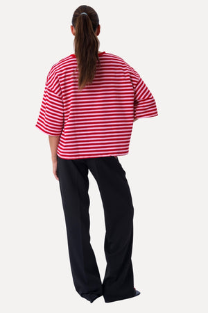 Zoe T-shirt - Rød/Lys Lyserød