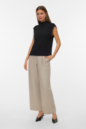 Wow Highneck Vest - Sort