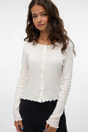 Isa O-Neck Cardigan - Snow White