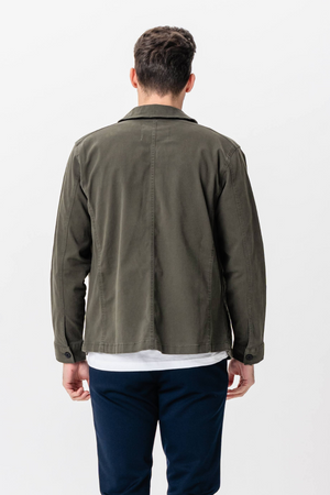 Twill Overshirt - Mørk Oliven
