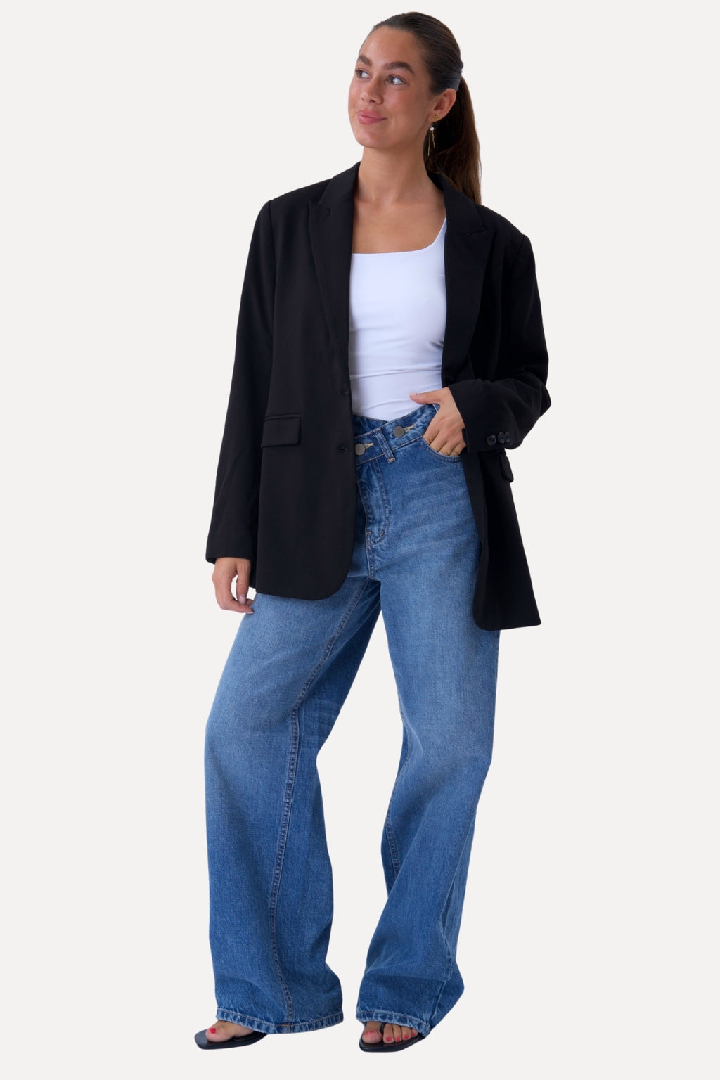 Klassisk fit Blazer - Sort