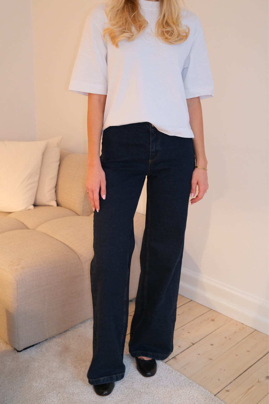 Miley Wide Jeans - Mørkeblå