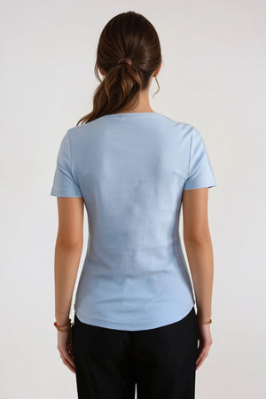 Basic Tight T-shirt - Lys Blå
