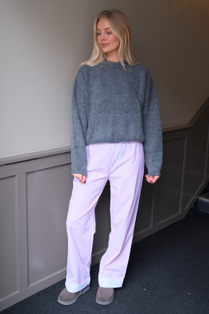 Layla Stribet Pants - Pink