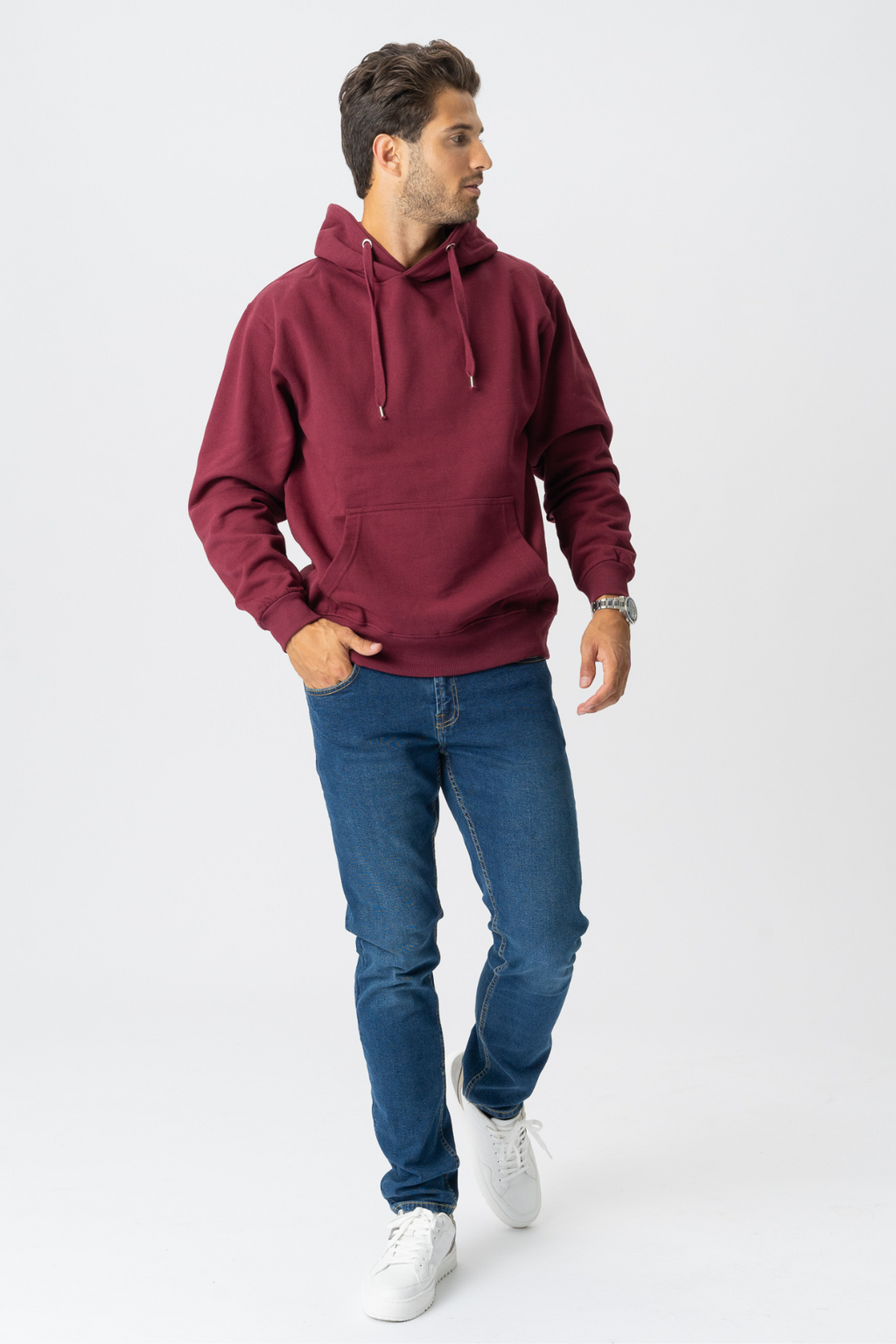 Basic Hoodie - Bordeaux Rød