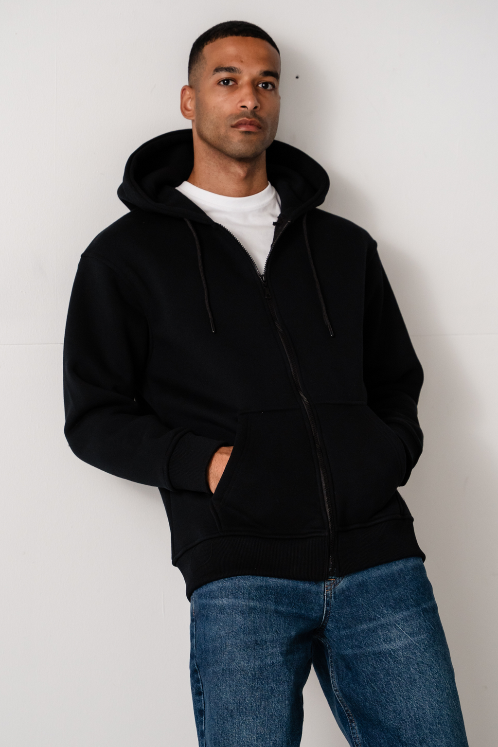 Relaxed Zip Hoodie - Sort