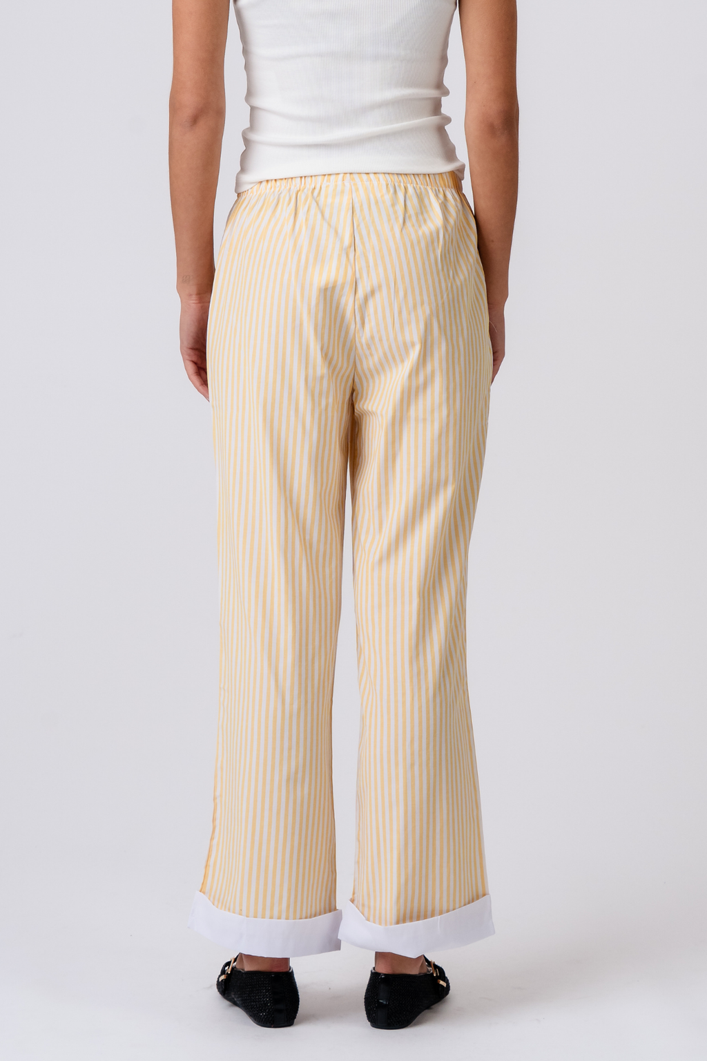 Layla Stribet Pants - Gul