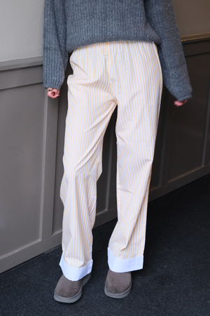 Layla Stribet Pants - Gul