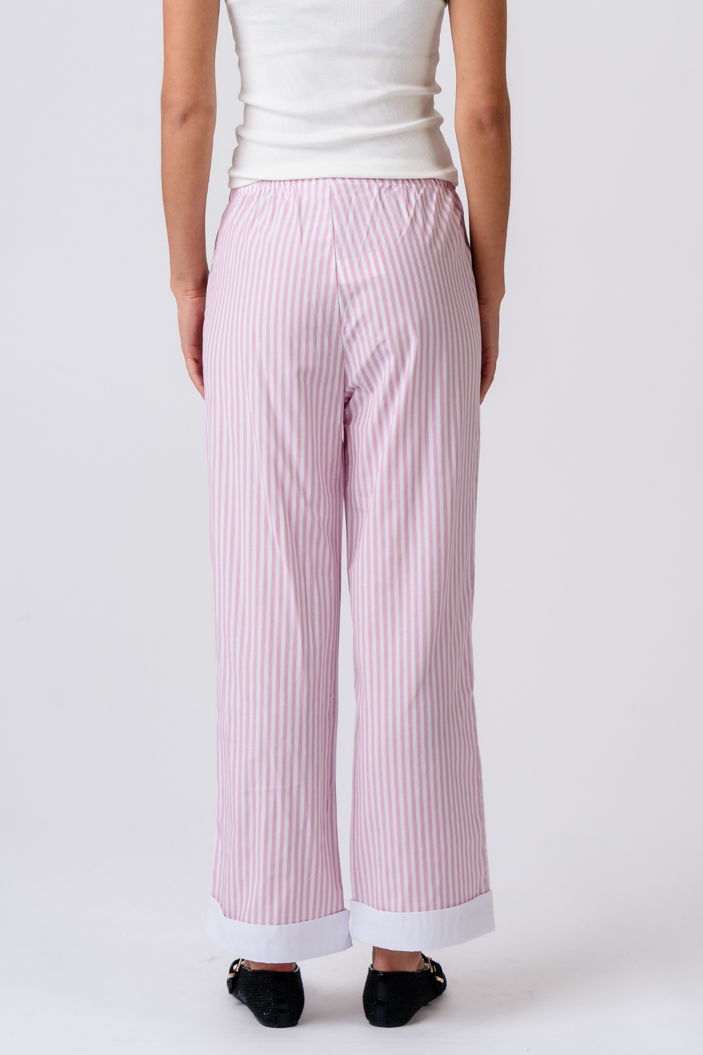 Layla Stribet Pants - Pink