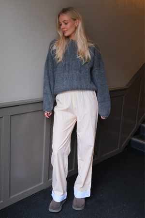 Layla Stribet Pants - Gul