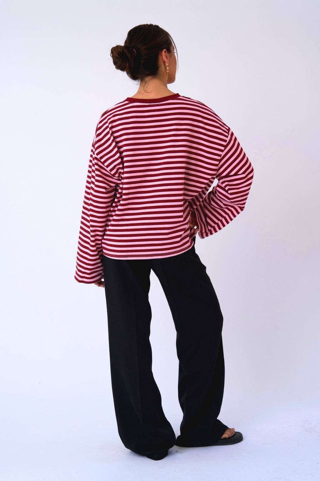 Cleo Bluse - Burgundy/Pink