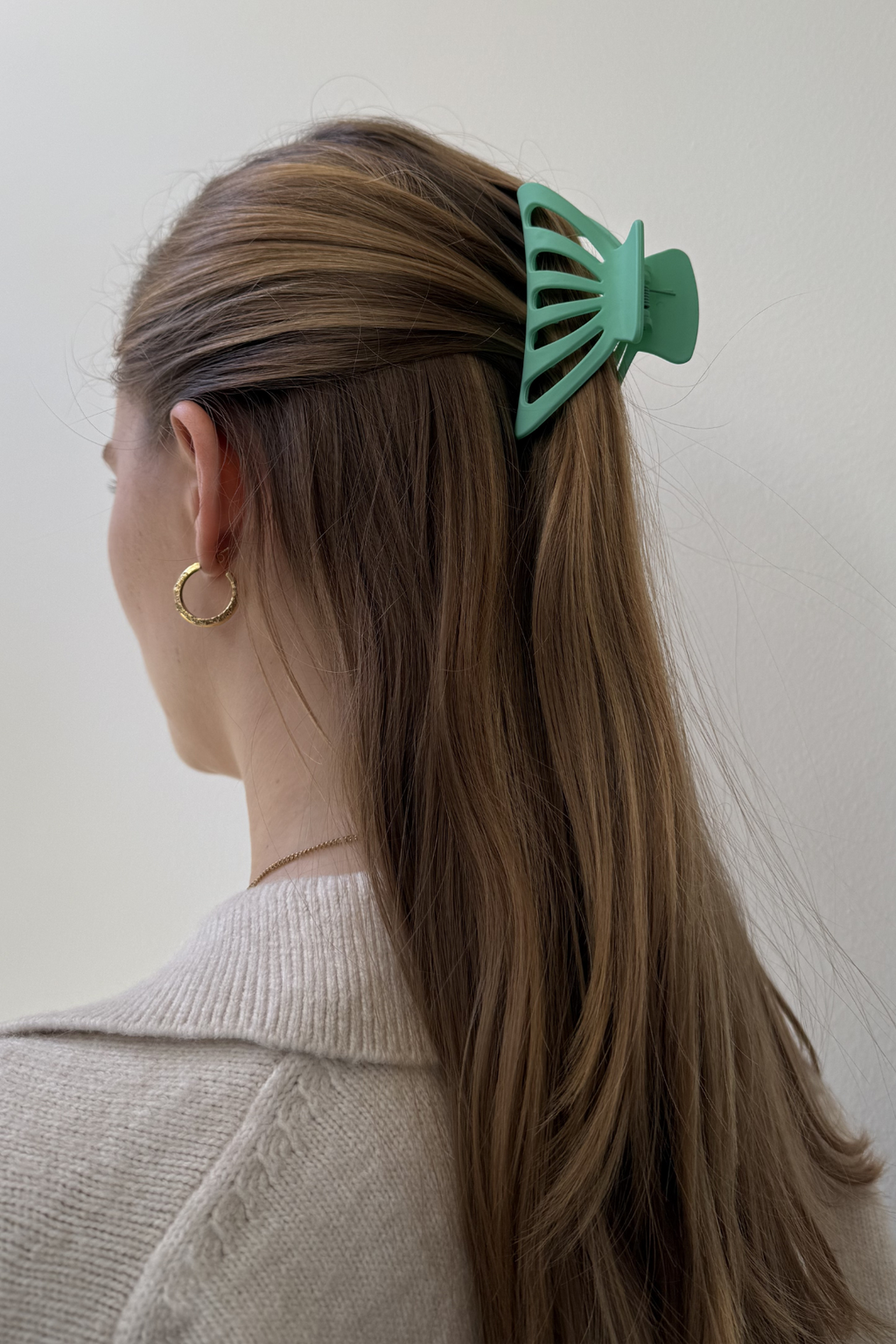 Hul Hårklemme - Grøn