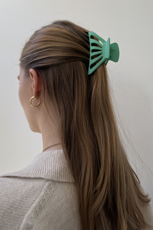 Hul Hårklemme - Grøn