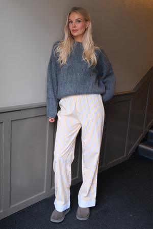 Layla Stribet Pants - Gul