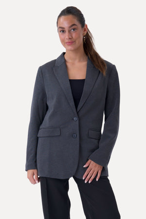 Klassisk fit Blazer - Mørkegrå