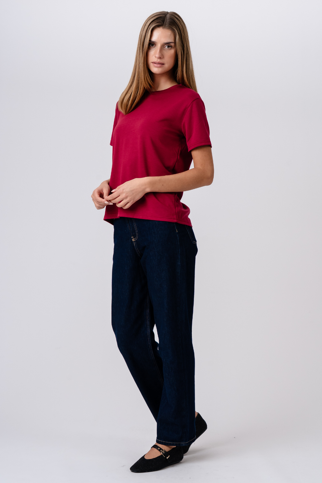 Leah Loose T-shirt - Bordeaux