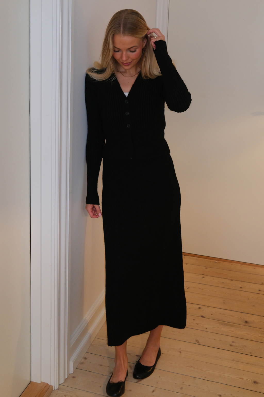 Nova Knit Skirt - Sort