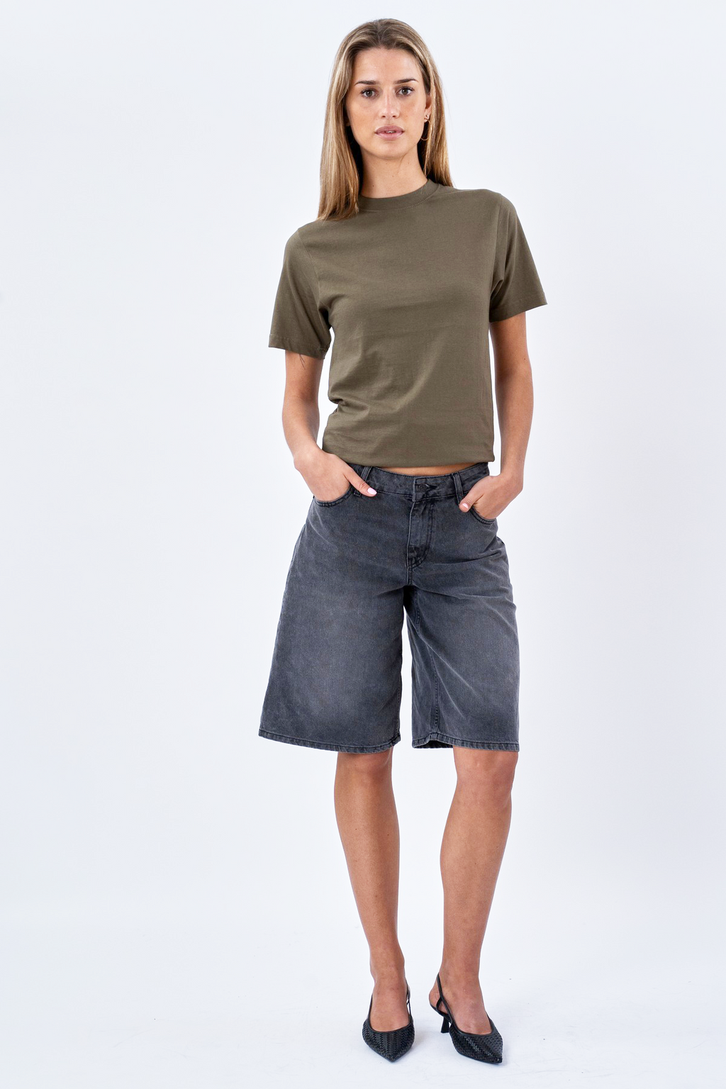 Boyfriend Tee - Army Grøn