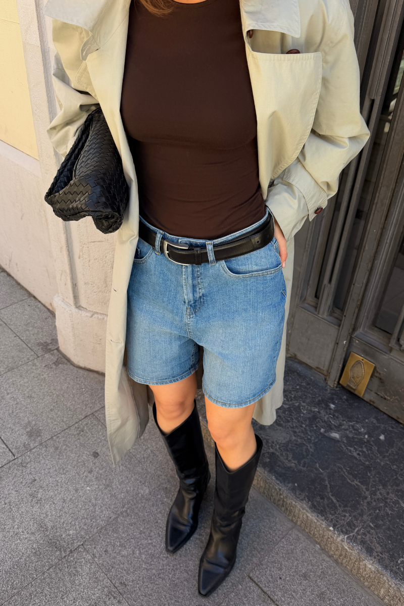 De Originale Performance Denim Shorts - Medium Blå Denim (Kvinde)