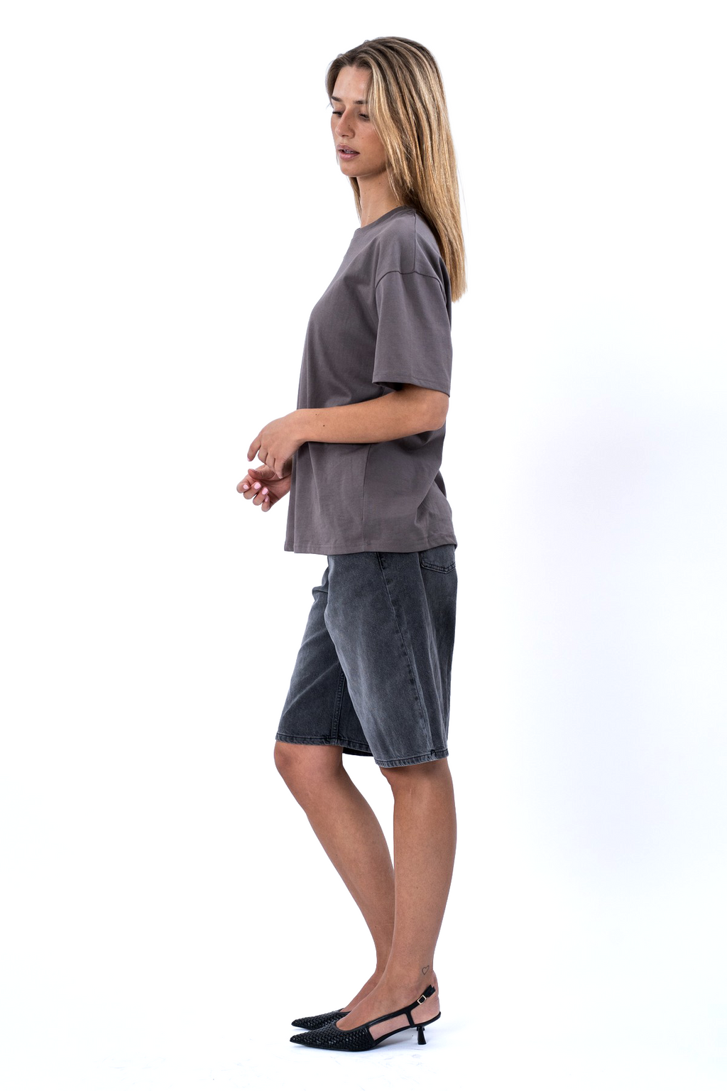 Heavy Boxfit Tee - Mørkegrå