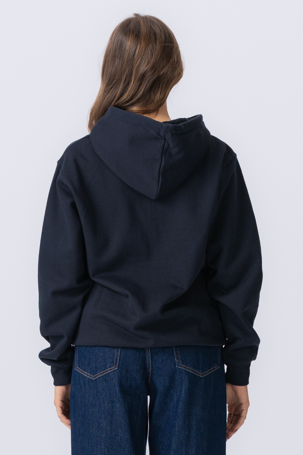 Basic Zip Hoodie - Mørk Navy