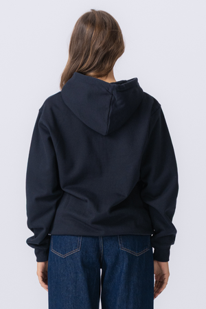 Basic Zip Hoodie - Mørk Navy