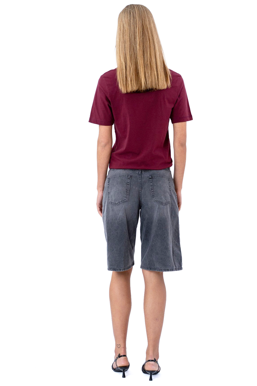 Boyfriend Tee - Bordeaux Rød