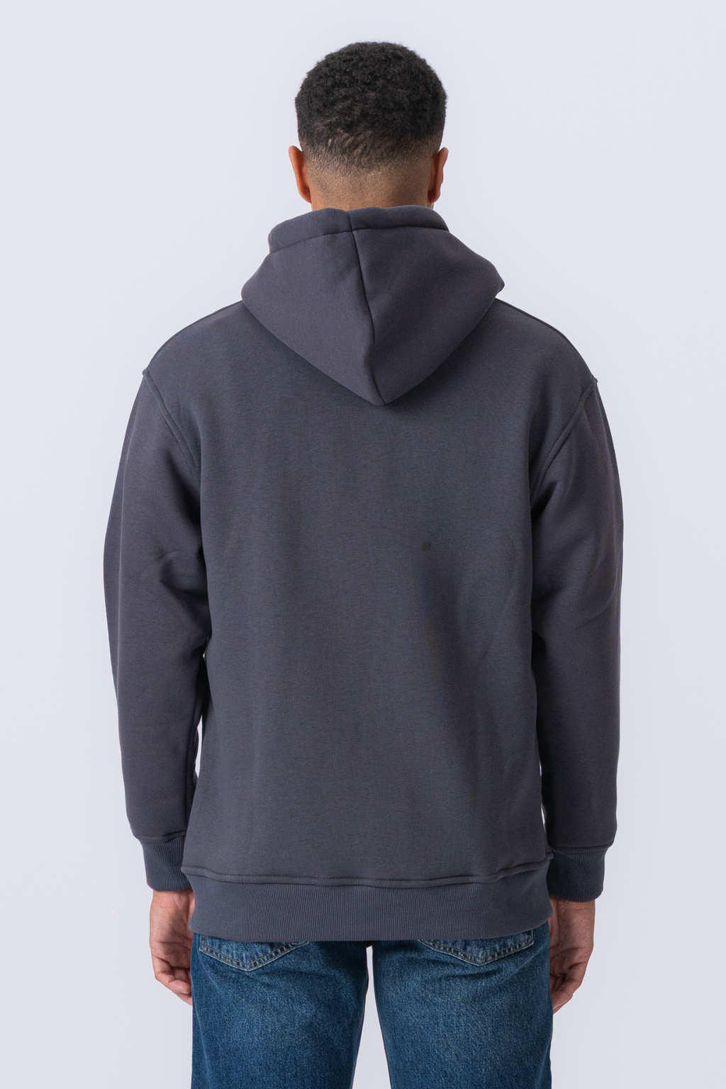 Relaxed Zip Hoodie - Mørkegrå