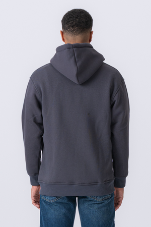 Relaxed Zip Hoodie - Mørkegrå