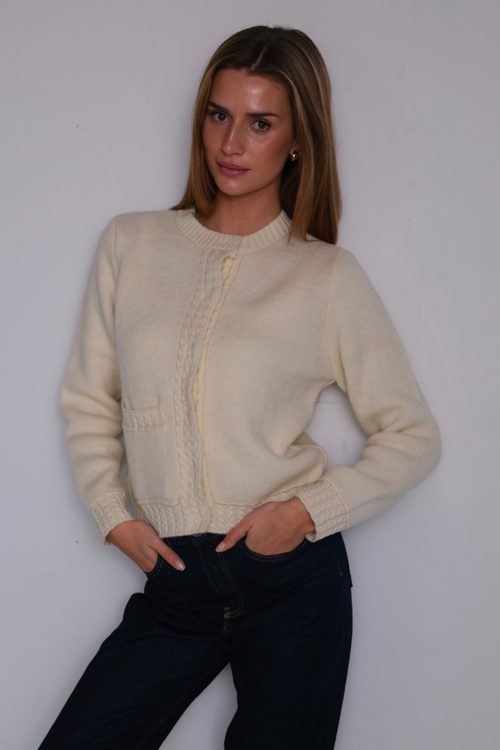 Emilie Strik Cardigan - Beige