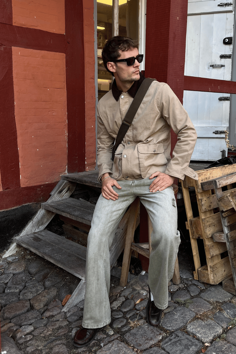 Twill Jakke - Mørk Sand