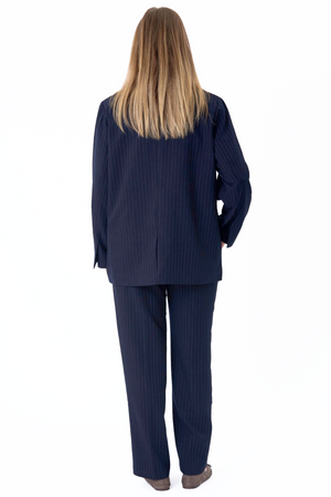 Oversized Suit - Navy Pinstripe