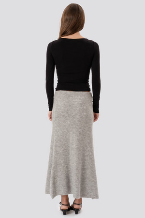 Nova Knit Skirt - Grå