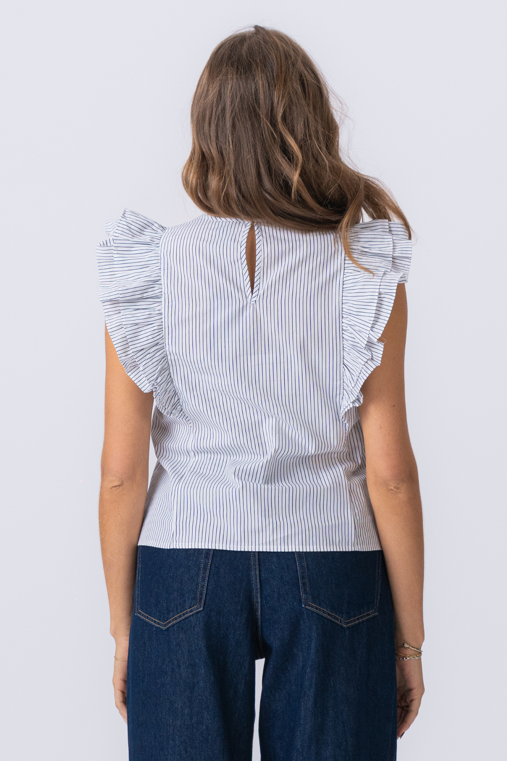 Aila Top - Snow White / Sort