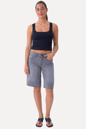 Denim Shorts - Grå