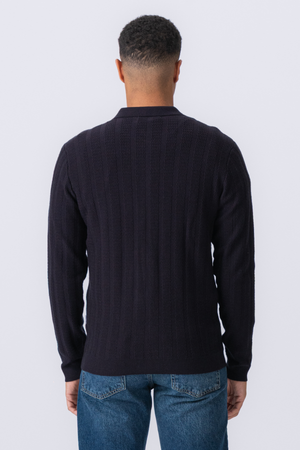 Arthur Strik Cardigan - Mørk Navy