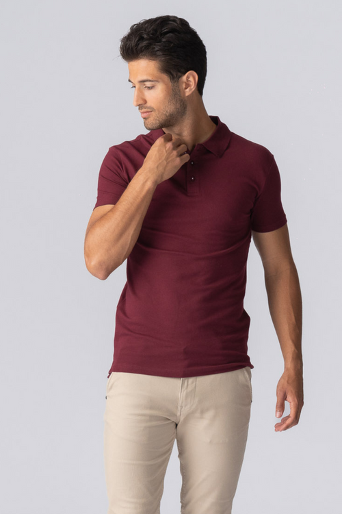 Muscle Polo Shirt - Bordeaux