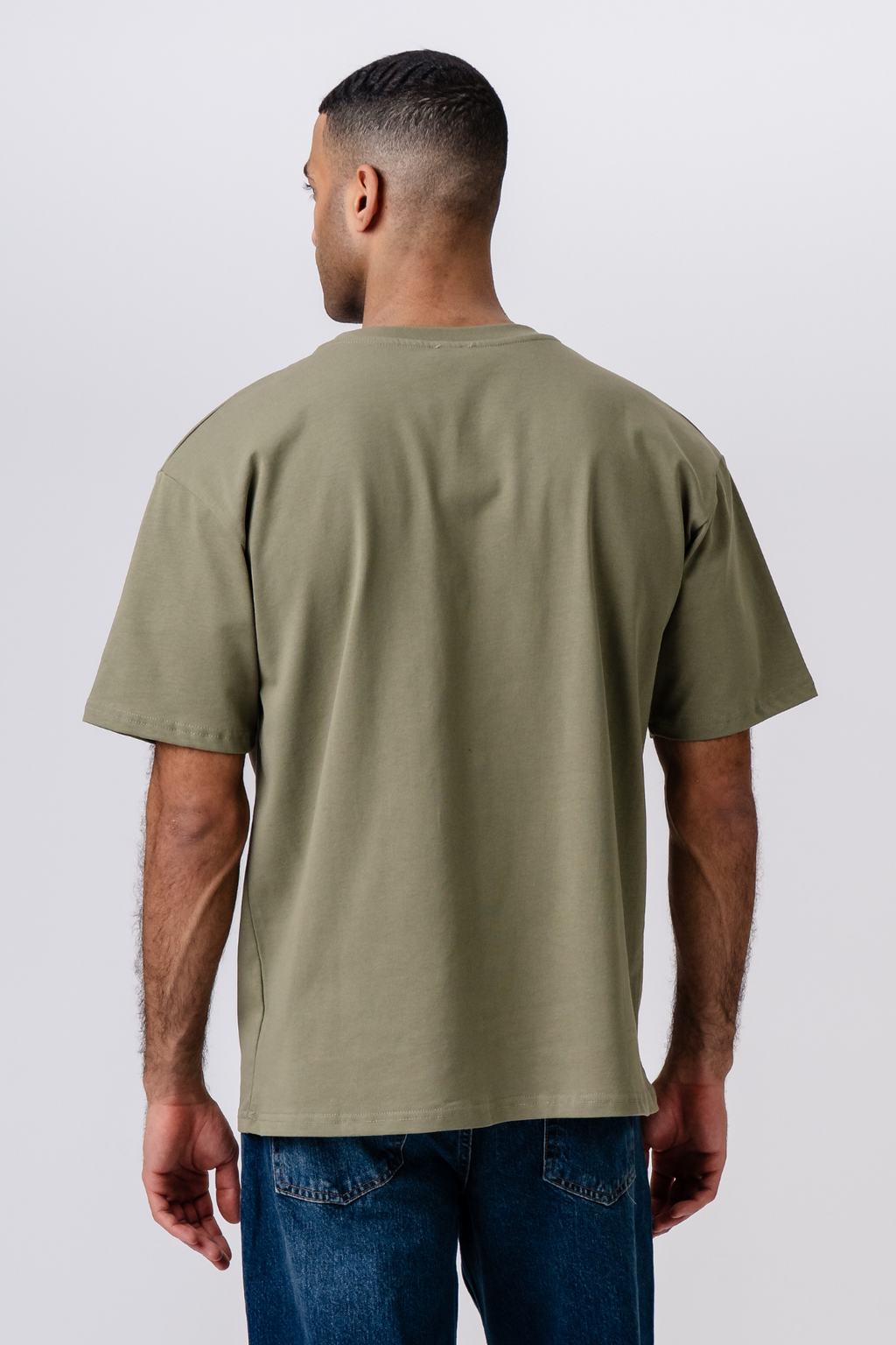 Heavy Boxfit T-shirt - Oliven