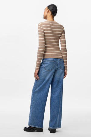 Mira New O-Neck Knit - Greige/Birk