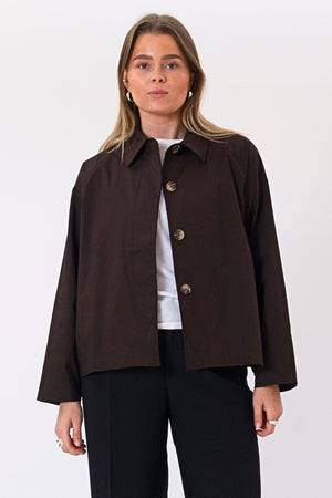Mavis Short Jacket - Mørkebrun