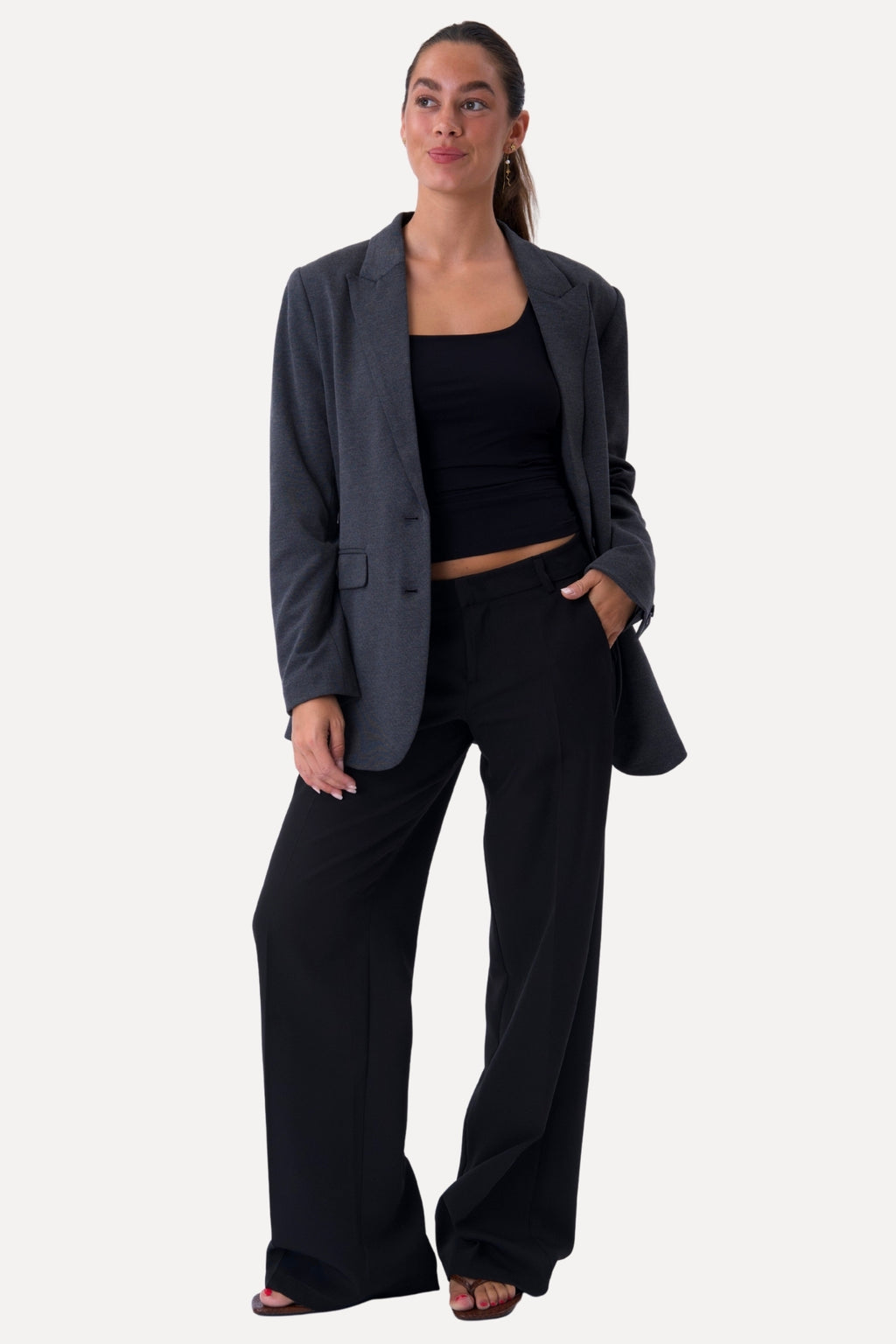 Klassisk fit Blazer - Mørkegrå